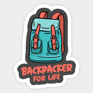 Backpacker for Life! Sticker